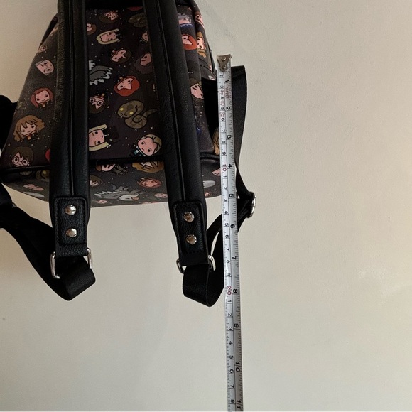 LOUNGEFLY Mini Backpack Harry Potter All Characters Adjustable Straps Zipper - Picture 12 of 15